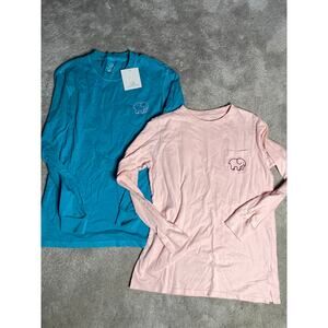 NEW Ivory Ella Womens Long Sleeve Shirts Size Small Blue Pink